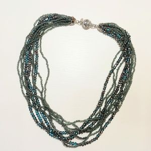 Crystal and beaded necklace